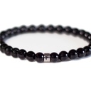 Bracelet Tourmaline Noire Perles rondes 6 mm 7