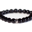 Bracelet Tourmaline Noire Perles rondes 8 mm 7