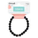 Bracelet Tourmaline Noire Perles rondes 8 mm 8