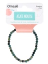 Bracelet Agate Mousse Perles rondes 4 mm 4