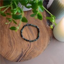 Bracelet Agate Mousse Perles rondes 4 mm 5