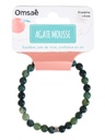 Bracelet Agate Mousse Perles rondes 6 mm 4