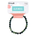 Bracelet Agate Mousse Perles rondes 6 mm 8