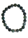 Bracelet Agate Mousse Perles rondes 8 mm 2