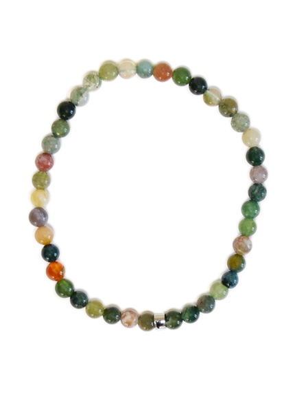 Bracelet Agate Multicolore Perles rondes 4 mm 2