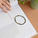 Bracelet Agate Multicolore Perles rondes 4 mm 5