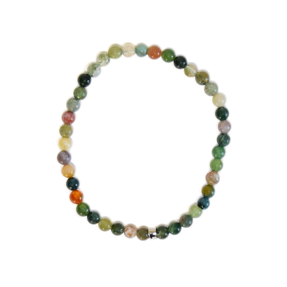 Bracelet Agate Multicolore Perles rondes 4 mm 6