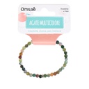 Bracelet Agate Multicolore Perles rondes 4 mm 8