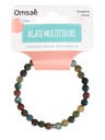 Bracelet Agate Multicolore Perles rondes 6 mm 4