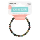 Bracelet Agate Multicolore Perles rondes 6 mm 8