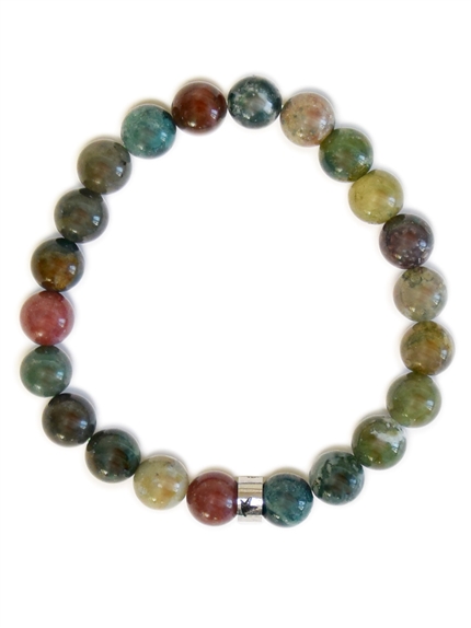 Bracelet Agate Multicolore Perles rondes 8 mm 2