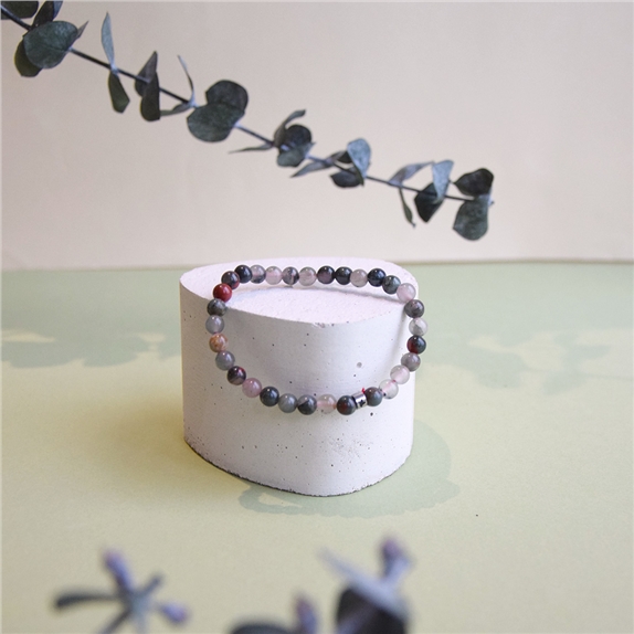 Bracelet Héliotrope Perles rondes 6 mm 5
