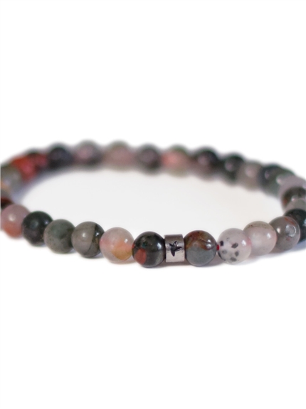 Bracelet Héliotrope Perles rondes 6 mm 7