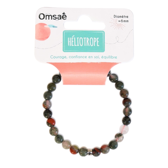 Bracelet Héliotrope Perles rondes 6 mm 8