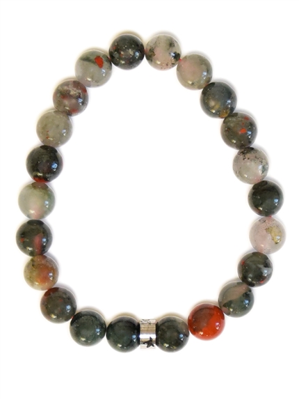 Bracelet Héliotrope Perles rondes 8 mm 2