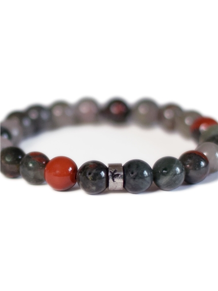 Bracelet Héliotrope Perles rondes 8 mm 3