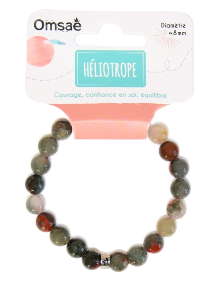 Bracelet Héliotrope Perles rondes 8 mm 4