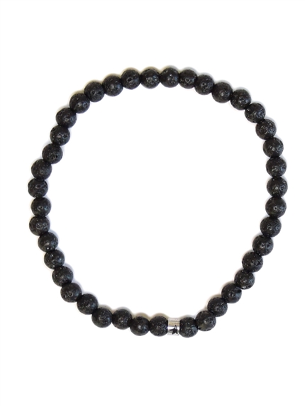 Bracelet Pierre de lave Perles rondes 4 mm 2