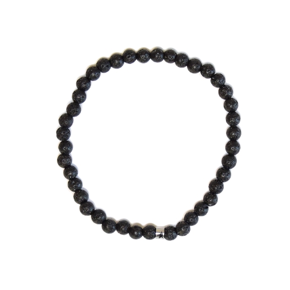 Bracelet Pierre de lave Perles rondes 4 mm 6