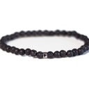 Bracelet Pierre de lave Perles rondes 4 mm 7
