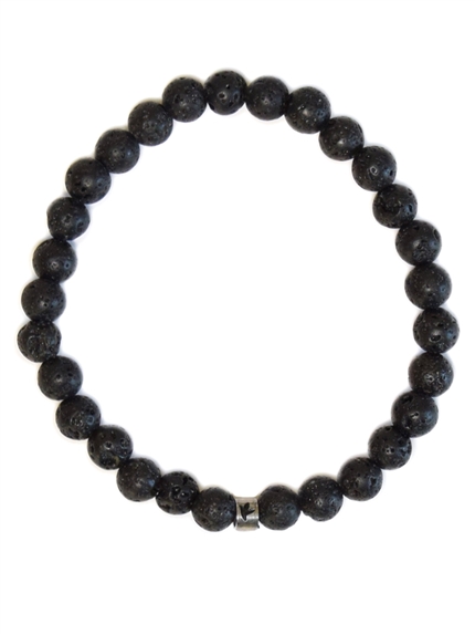 Bracelet Pierre de lave Perles rondes 6 mm 2