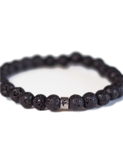 Bracelet Pierre de lave Perles rondes 6 mm 3