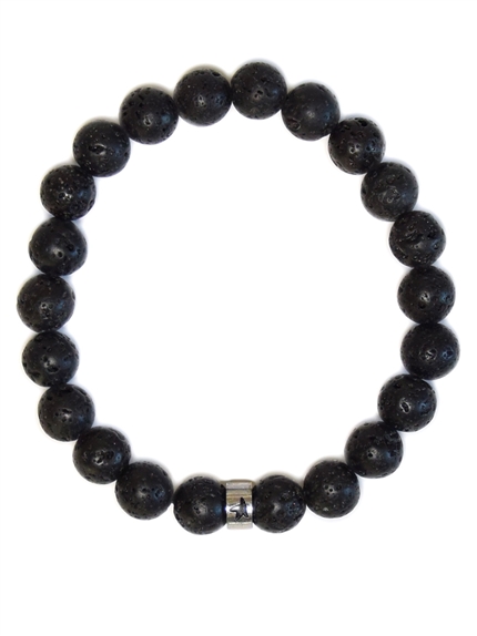 Bracelet Pierre de lave Perles rondes 8 mm 2
