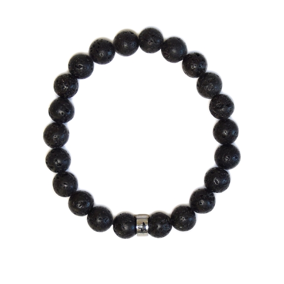 Bracelet Pierre de lave Perles rondes 8 mm 6