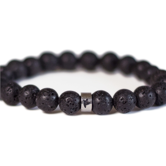 Bracelet Pierre de lave Perles rondes 8 mm 7