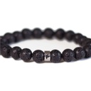 Bracelet Pierre de lave Perles rondes 8 mm 7