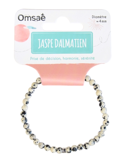 Bracelet Jaspe Dalmatien Perles rondes 4 mm 4