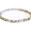 Bracelet Jaspe Dalmatien Perles rondes 4 mm 7