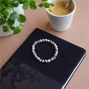 Bracelet Jaspe Dalmatien Perles rondes 6 mm 5