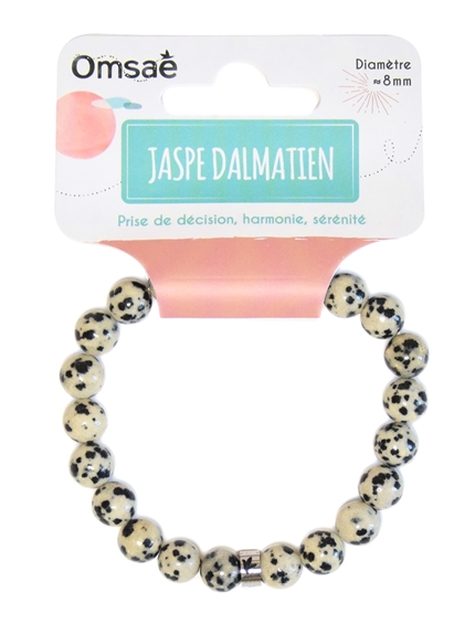 Bracelet Jaspe Dalmatien Perles rondes 8 mm 4