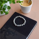 Bracelet Jaspe Dalmatien Perles rondes 8 mm 5