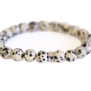 Bracelet Jaspe Dalmatien Perles rondes 8 mm 7