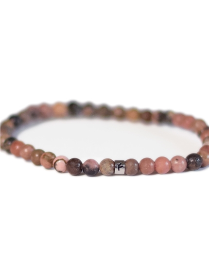 Bracelet Rhodonite Perles rondes 4 mm 3