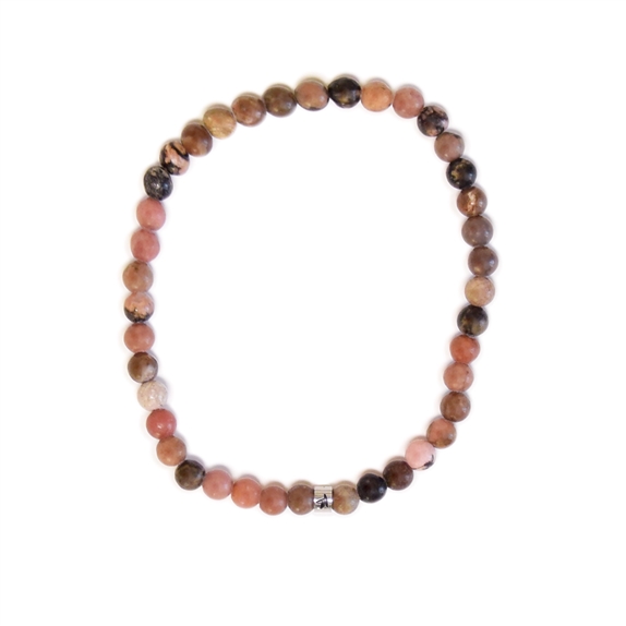 Bracelet Rhodonite Perles rondes 4 mm 6