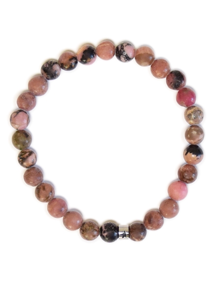 Bracelet Rhodonite Perles rondes 6 mm 2