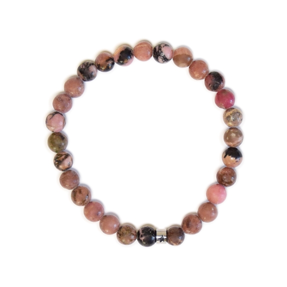 Bracelet Rhodonite Perles rondes 6 mm 6