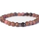 Bracelet Rhodonite Perles rondes 6 mm 7