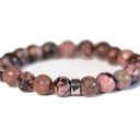 Bracelet Rhodonite Perles rondes 8 mm 7