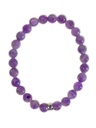 Bracelet Améthyste Perles rondes 8 mm Poignet large 2