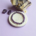 Bracelet Améthyste Perles rondes 8 mm Poignet large 5