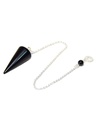 Pendule Cône Lisse en Obsidienne noire 1