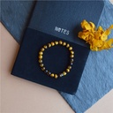 Bracelet Oeil de tigre Perles rondes 8 mm Poignet large 5
