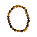 Bracelet Oeil de tigre Perles rondes 8 mm Poignet large 6