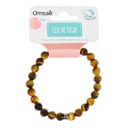 Bracelet Oeil de tigre Perles rondes 8 mm Poignet large 8