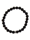 Bracelet Onyx Perles rondes 8 mm Poignet large 2