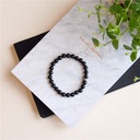 Bracelet Onyx Perles rondes 8 mm Poignet large 5